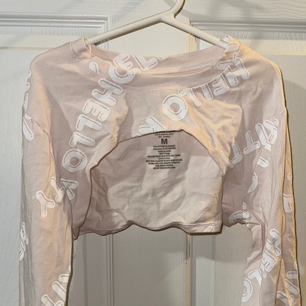 Hello Kitty Light Pink Long Sleeve Bodysuit